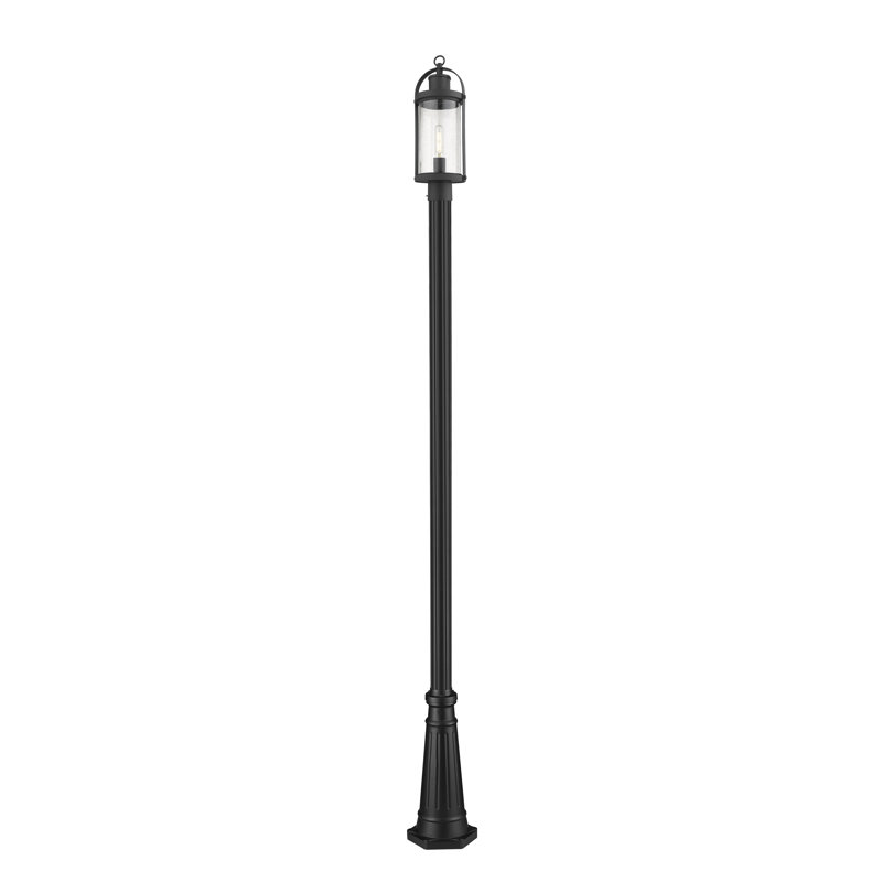 Lampadaire noir 1 lumière Vierra (double), H 114 po x l 10 po x P 10 po