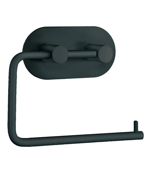 Porte-papier hygiénique mural autocollant 3M, Acier inoxydable noir mat