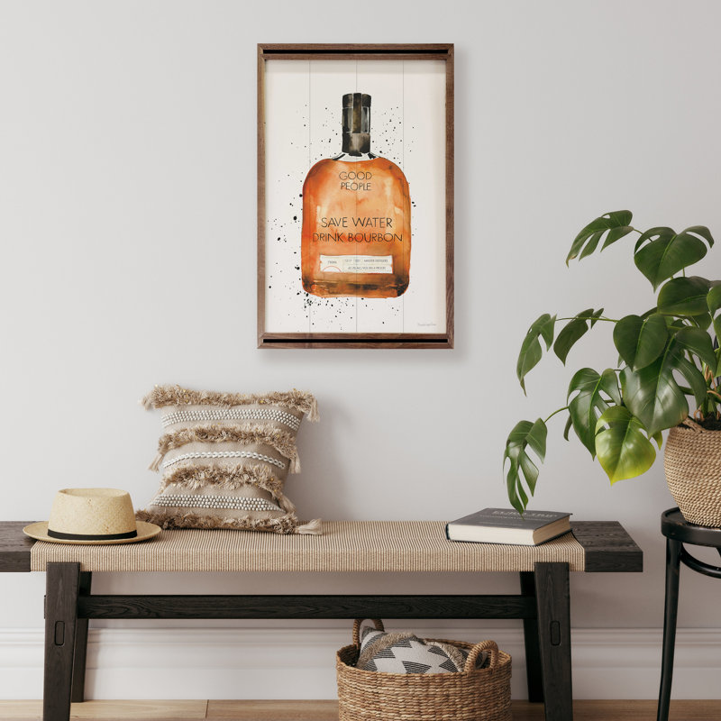 «Save Water Drink Bourbon» par Mercedes Lopez Charro, H 8 po x l 5 po