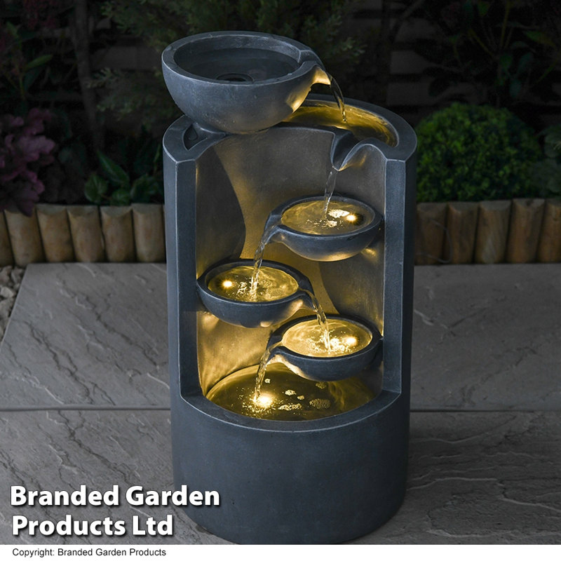 Effie Outdoor Cascade Fountain with Lights