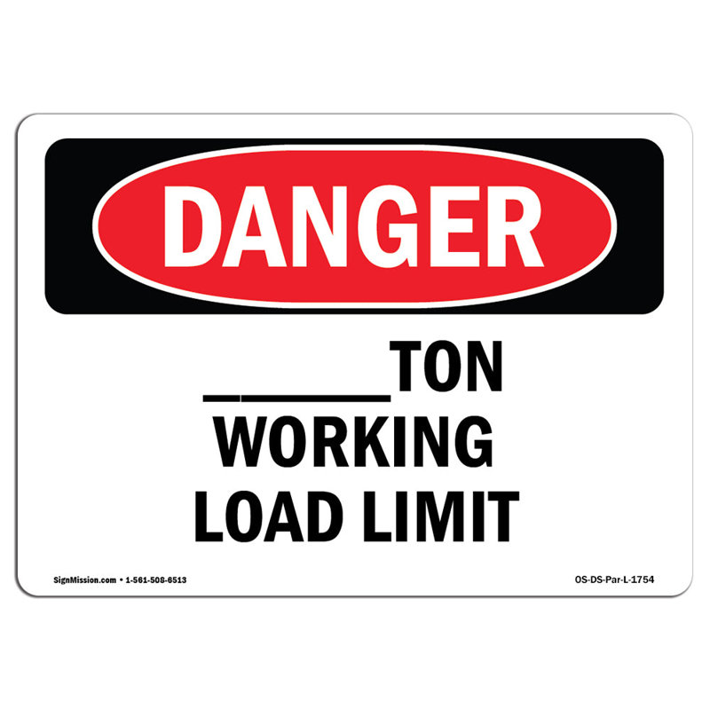 Danger Sign, 12" H x 18" W x 0.1" D