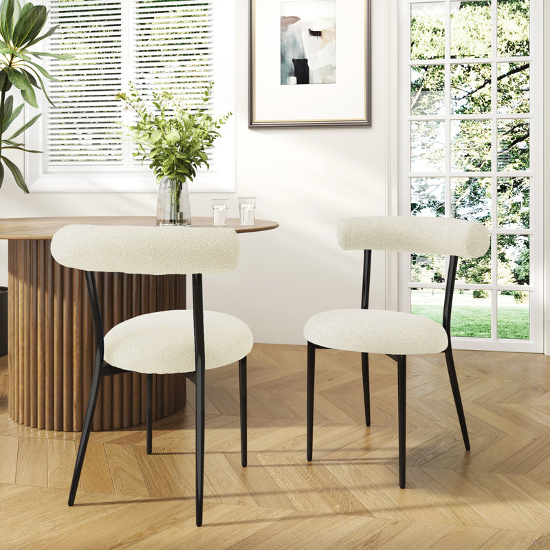 DINING CHAIR( SET OF 2 ), Cream