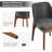 Faux Leather Dining Chairs, Modern Upholstered Chairs With Solid Wood Legs, Comfortable Mid-Back Seating For Kitchen Living Room, Easy Clean & Easy Assembly-112701186