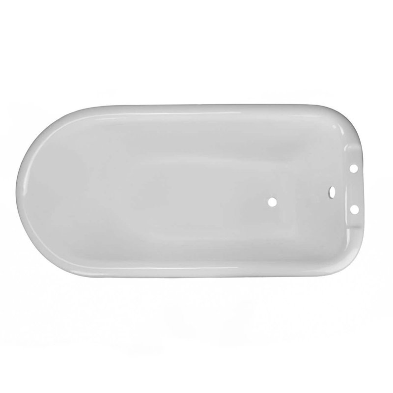 Norfolk 48.5'' x 30'' Soaking Cast Iron Bathtub, Oil Rubbed Bronze