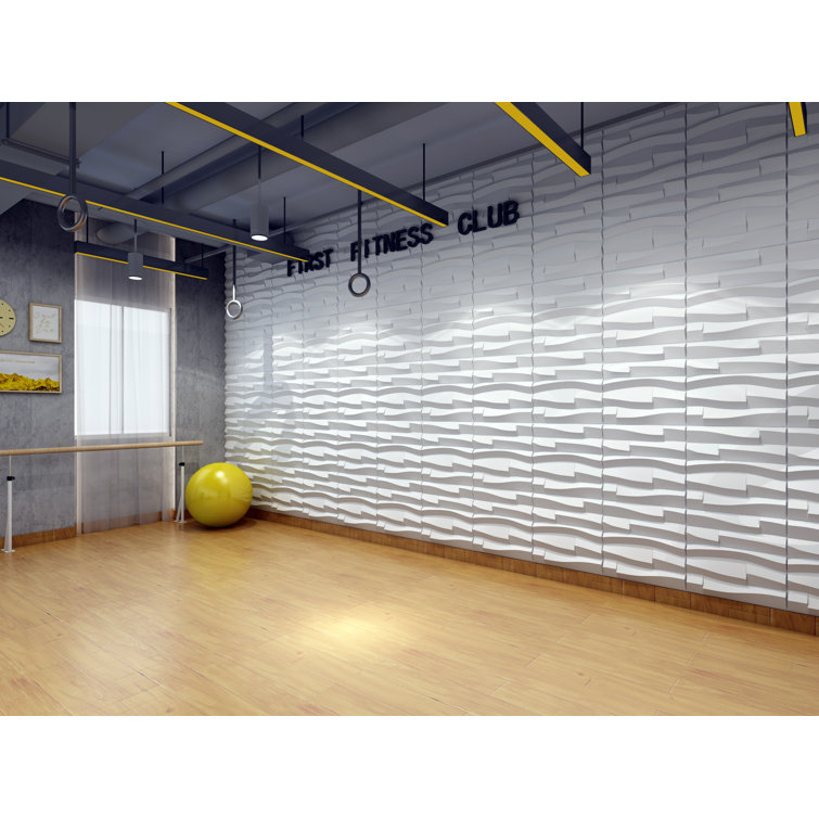 Falkirk Ross 19.7" x 19.7" 3D Wall Panel in White