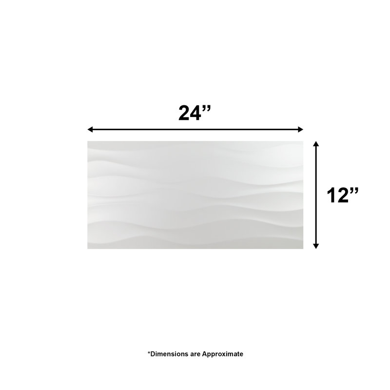 Sierra Wave 12" x 24" Matte 3D Textured Wall Tile