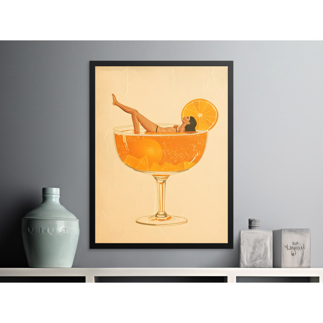 Cocktail Art Black Framed Poster
