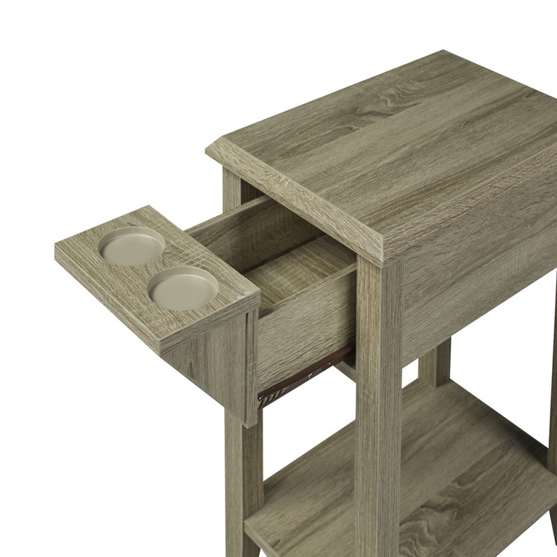 Table d'appoint Demekia, taupe foncé