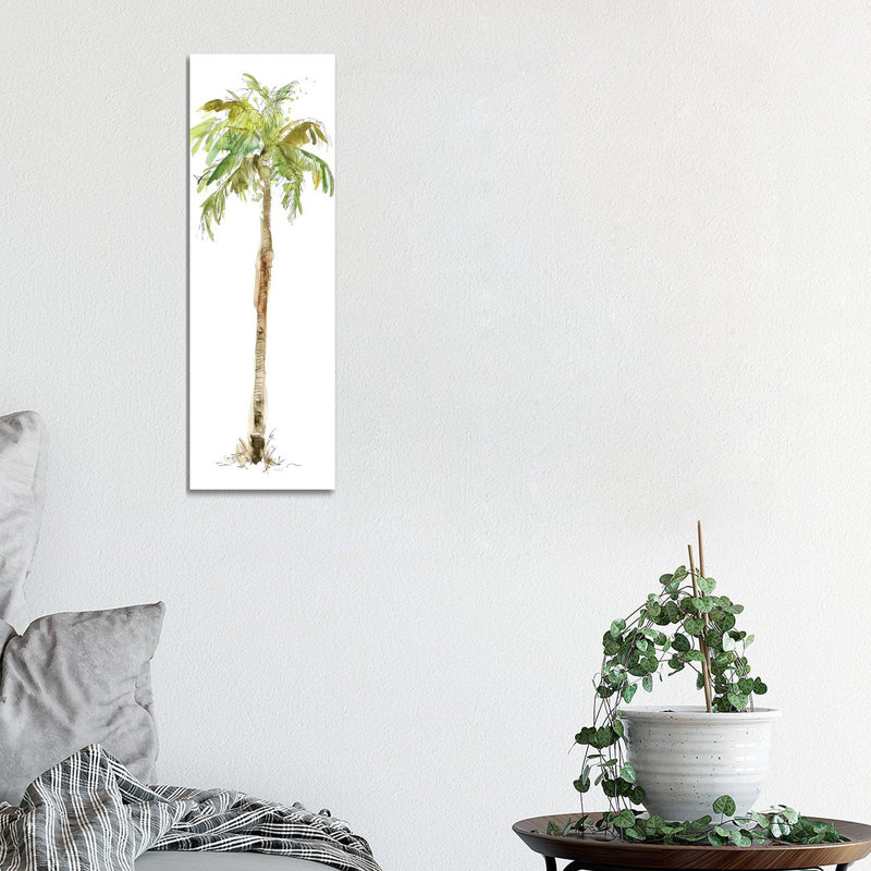 Washed Palm II by Carol Robinson - Panoramic Painting on Canvas, 30.48 cm H x 91.44 cm W x 1.91 cm D, Wrapped Canvas