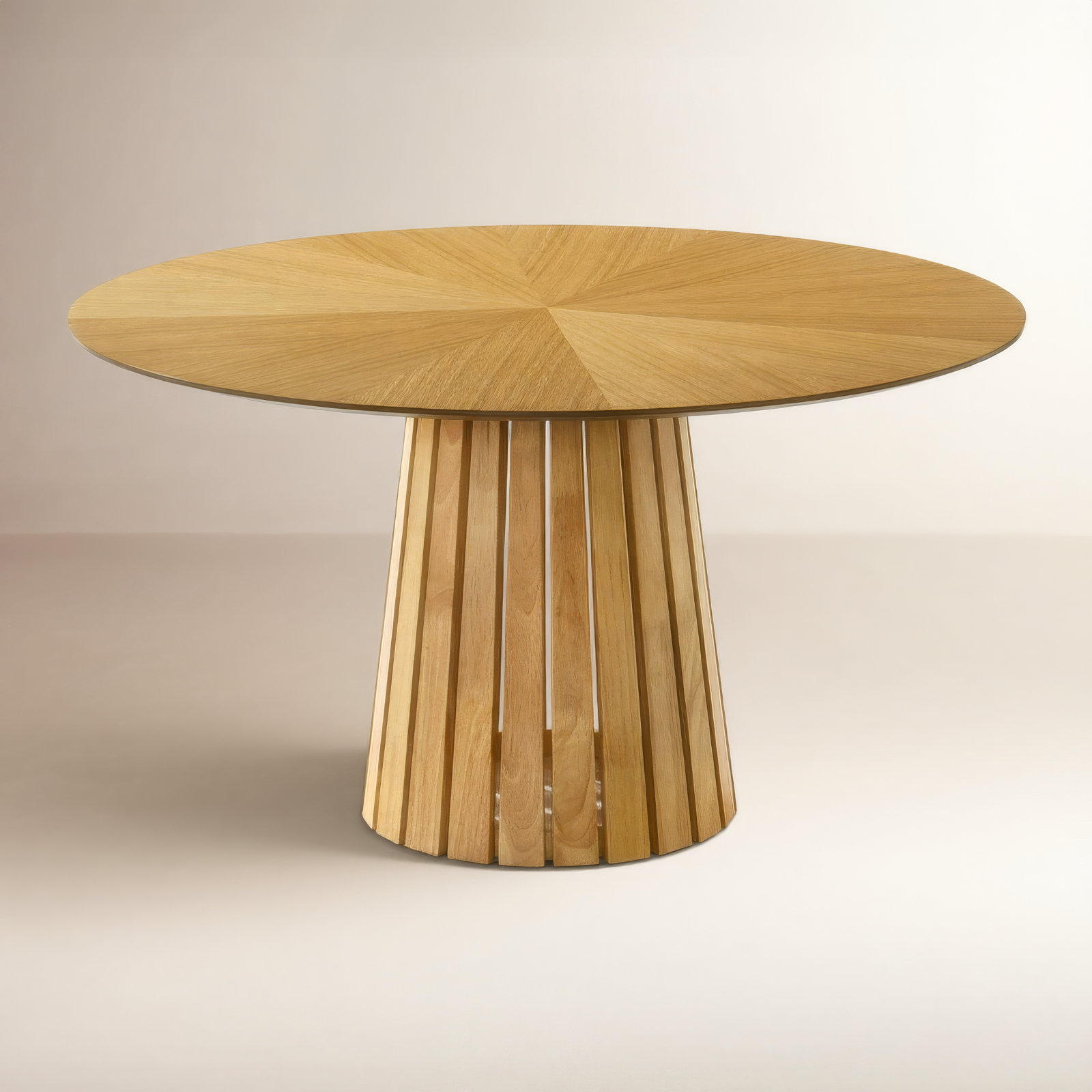 Greco 54'' Round Dining Table, Natural Oak