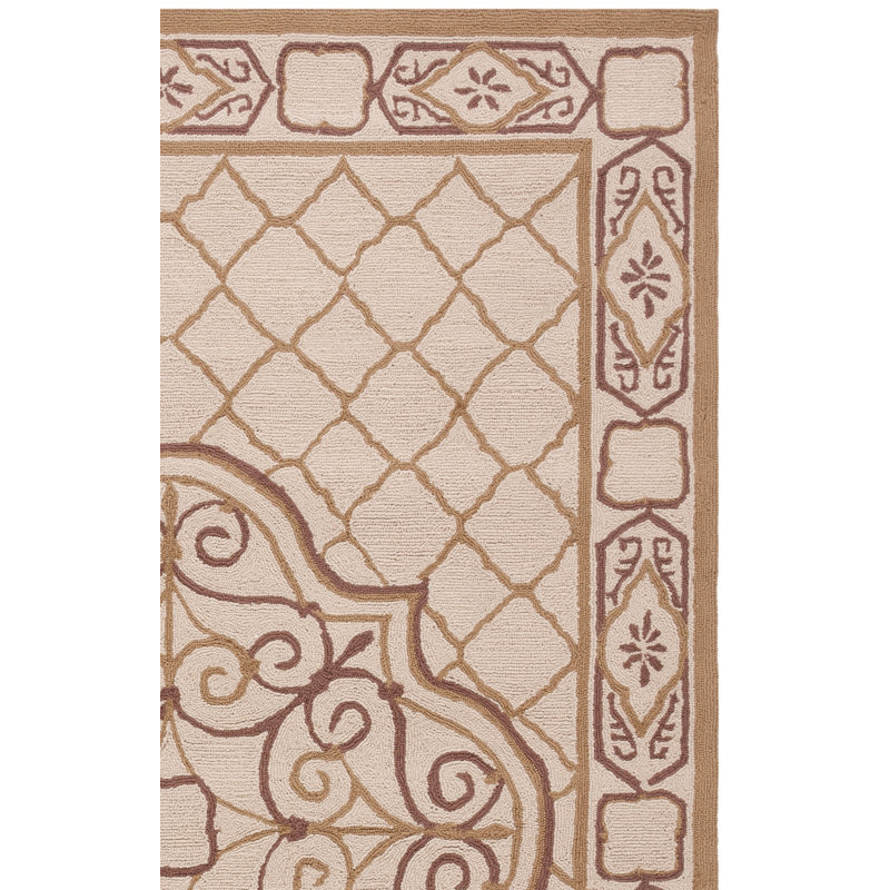 Oudkerk Hand Hooked Performance Geometric Rug, Rectangle 2' x 3'