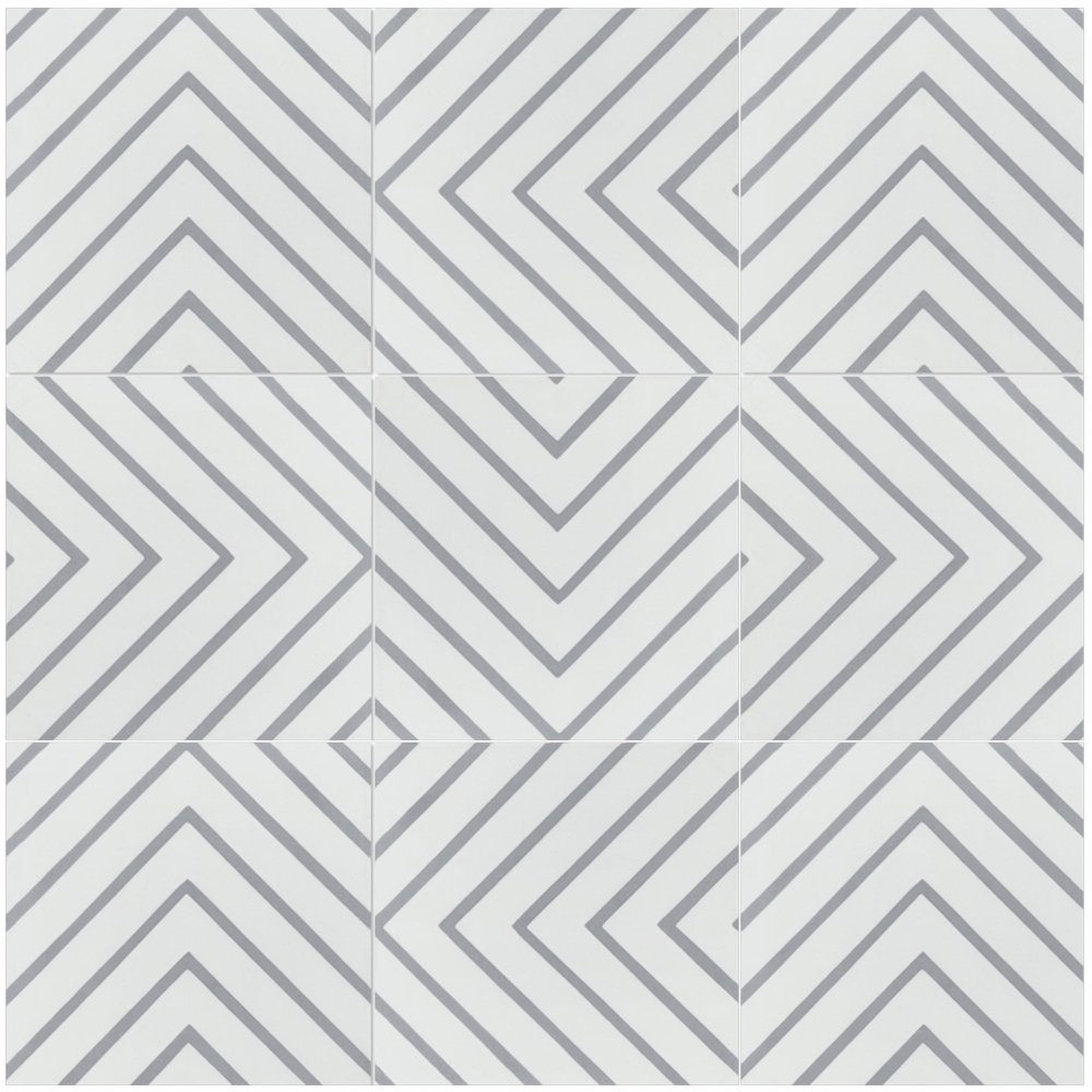 Labyrinth A 8" x 8" Cement Wall & Floor Tile Villa Lagoon Tile 