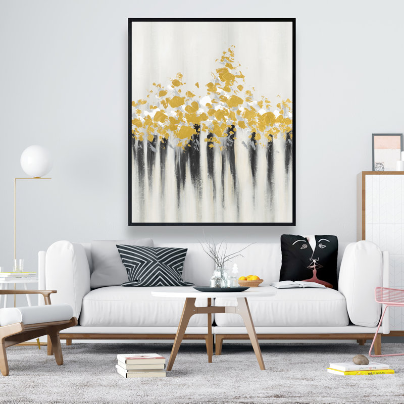 Fleurs abstraites - Toile encadrée moderne