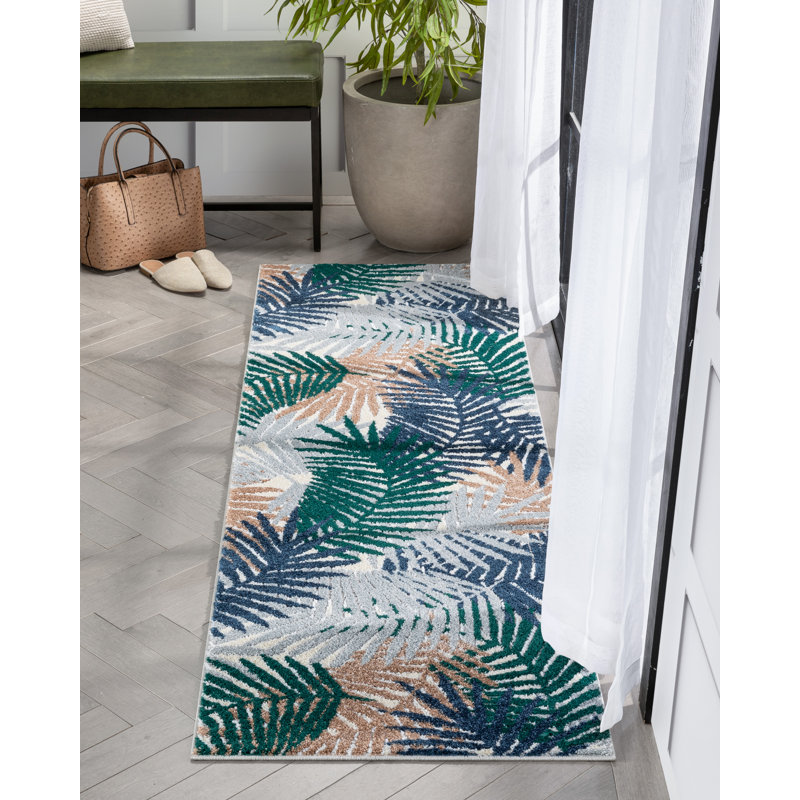 Leona Floral Synthetic Area Rug, Runner 67cm x 220cm