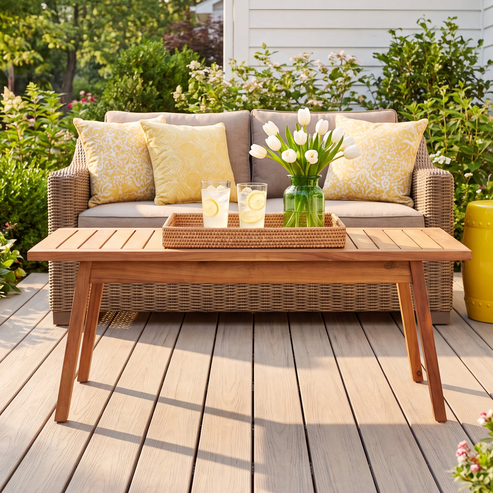 Davies 35" Acacia Patio Table