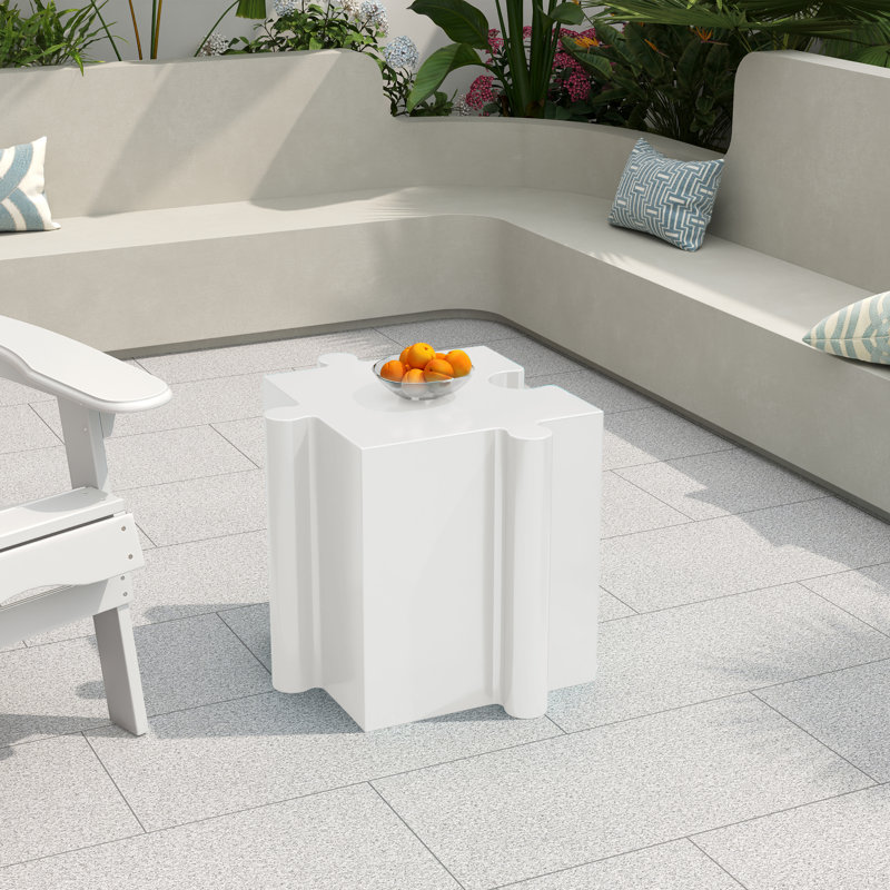Table d'appoint casse-tête, Blanc