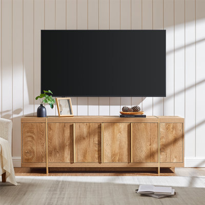Meuble télé 70 po pour téléviseur de 80 po ou moins avec 6 portes et tablettes réglables
