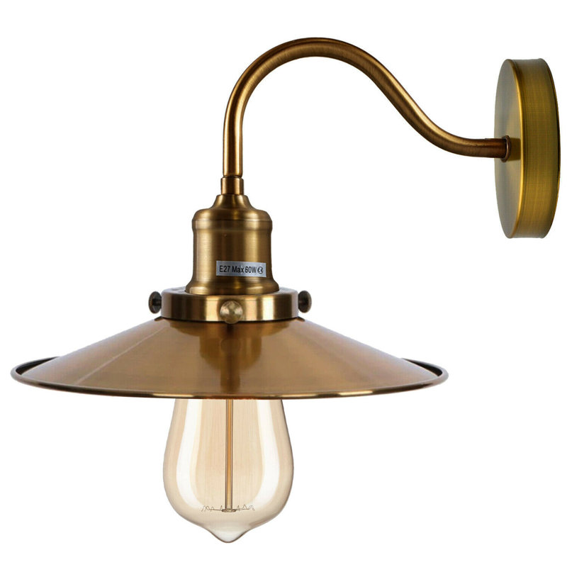 Hedrick Armed Sconce, Yellow Brass