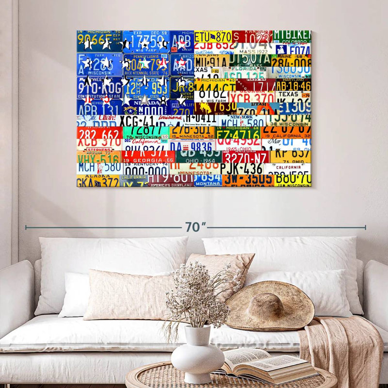 Borges Scrap Flag, 32" H x 48" W