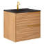 Kora 32" Bamboo Faux Finish Wall-Mounted Single Bathroom Vanity with Integrated Ceramic Top & Handles-1244250221-1244381183