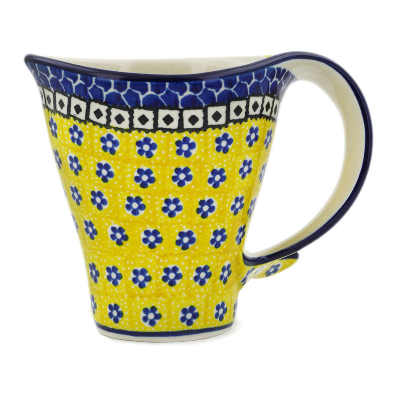 Grande tasse en grès poli 12 oz - marguerites Sunburst