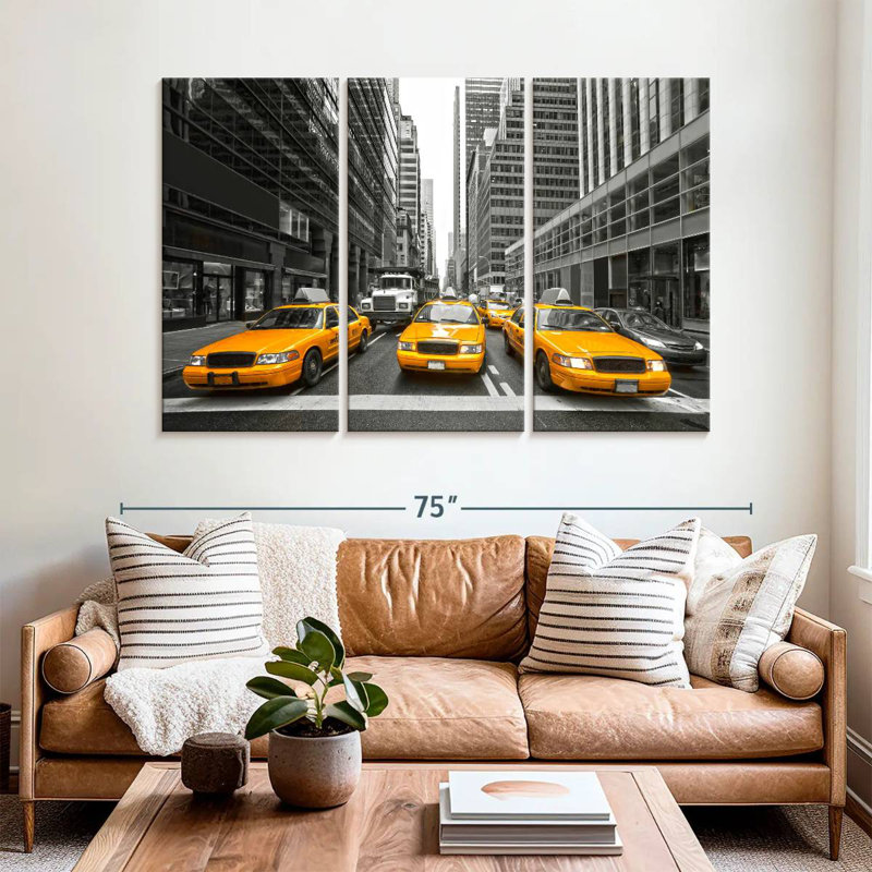 Mehar NYC Taxis, 42" H x 65" W
