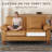 71-Inch Faux Leather 2-Seater Sofa With Solid Wood Frame, Spring Seat Cushion And Two Throw Pillows - Orange-799661168