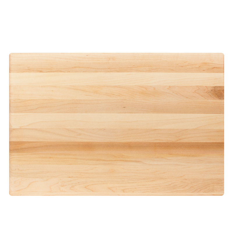 Maple Wood Reversible Cutting Board with Hand Grips, 18 x 12 Inches
