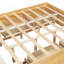 Structure de lit plateforme grand format avec 4 tiroirs de rangement et un casier de rangement au pied de lit, sans tête de lit, design moderne et peu encombrant - naturel-1478164245