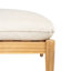 Chaise longue en bois d'acacia avec coussin moelleux-1415391618