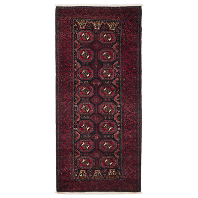 Teimani Black, Red Rug 3'3" x 7'2"