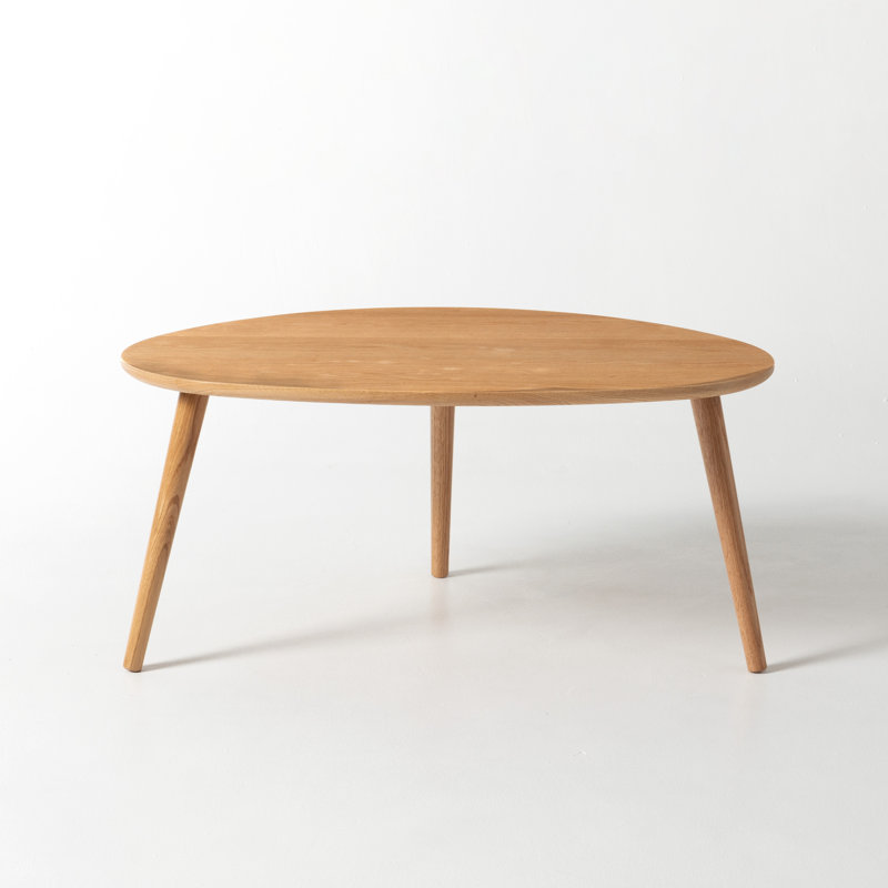Table basse moderne en chêne massif 33,5 ", Chêne, L 33,5 po, 1