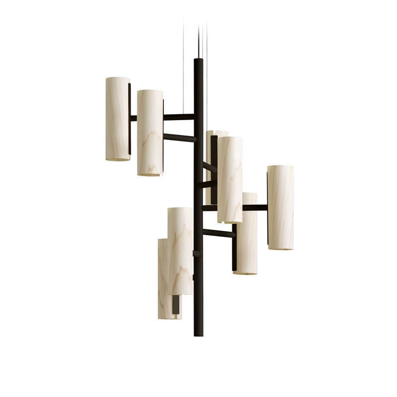 Lustre Note Note - DIMTRIAC DEL, Ivory White, Matte Black