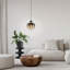 Chittering Single Light Glass Dimmable Pendant