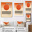 «Minimal Geometric Orange Bold Sunset I», reproduction d'art sur toile-474804900-474804907