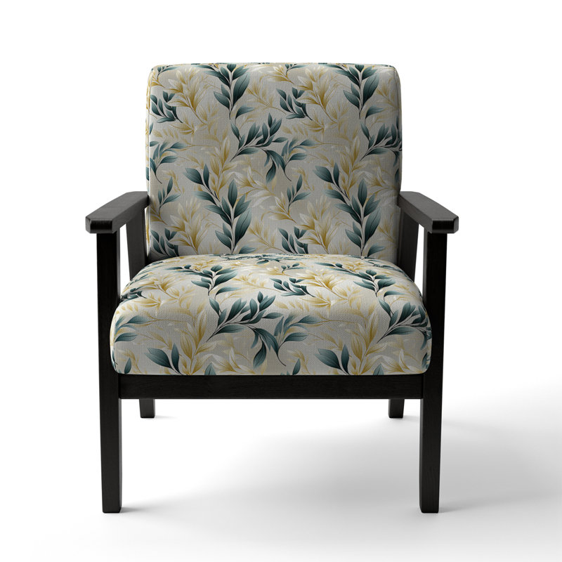 Delicate Ferns - Fauteuil d'appoint rembourré bohémien et éclectique