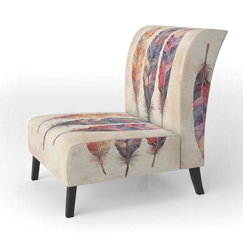 Fauteuil de chambre Boho Feather, Slipper Armless