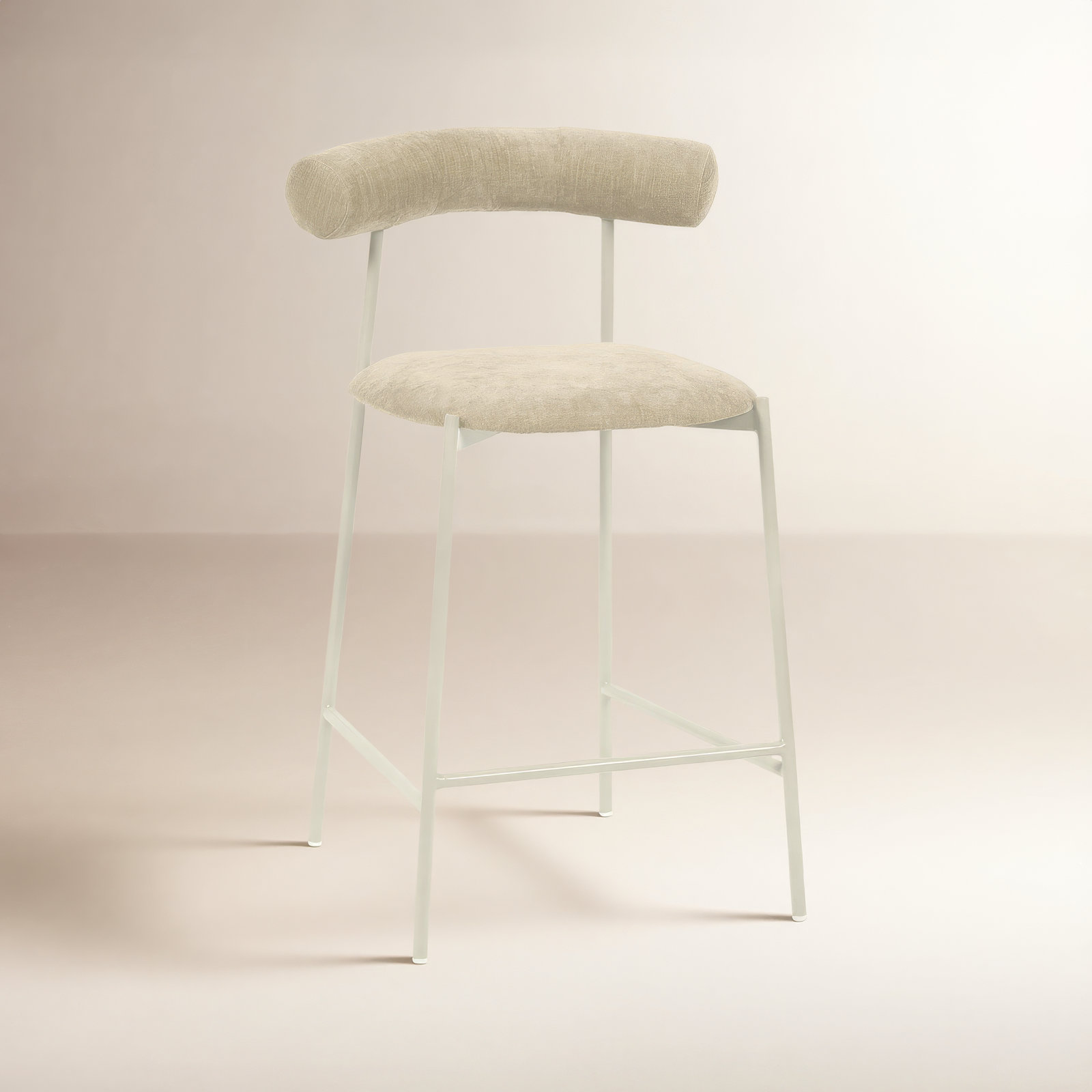 Geraldina Bar and Counter Stool, Taupe, Counter Stool (25.4” Seat Height)