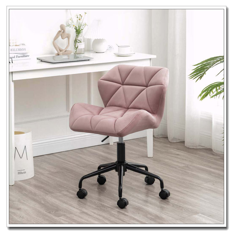 Eldon Diamond Tufted Adjustable Swivel Office Chair,Mauve, Mauve