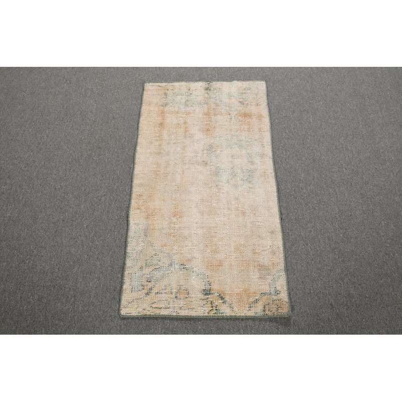 Vintage Anatolian Design Turkish Runner Rug in Faded Tones Ideal for Hallway Accent or Home Gift