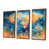 Toile avec cadre flottant brun