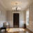 6 - Light Traditional Chandelier With Cone White Shade