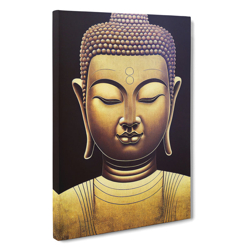 Golden Buddha No.3 - Wrapped Canvas, 76cm H x 50cm W x 3cm D