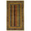 Tapis oriental multicolore en laine et en coton fait à la main 3 pi x 5 pi Oszkar
