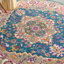 Tapis bleu sarcelle / rouge Verda-1045896721