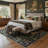 Woodhaven Rustic Machine Washable Black / Green Indoor Area Rug with Non-Slip Backing-1304891576