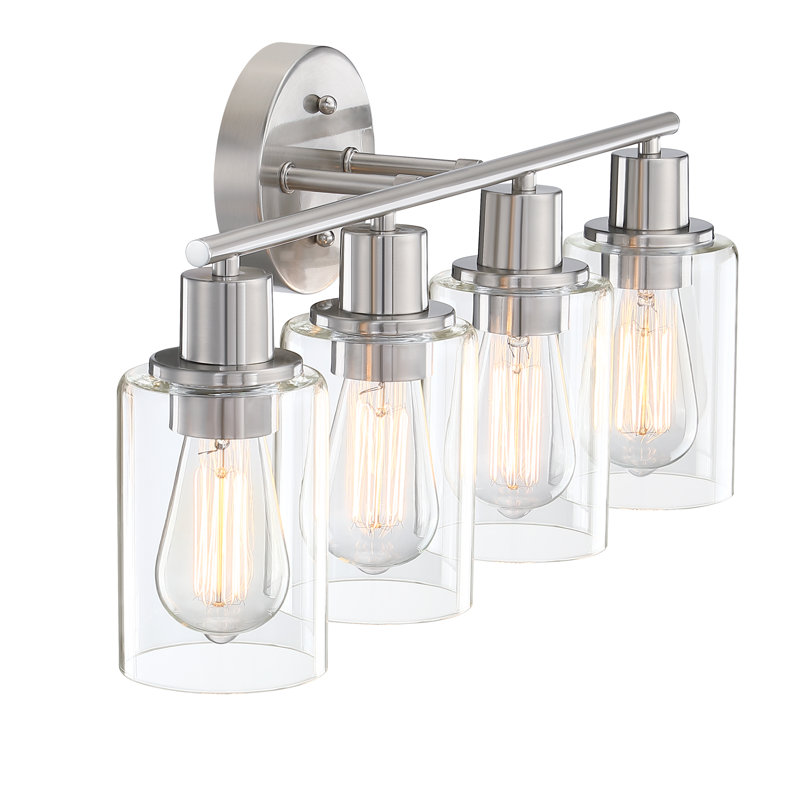 4 - Light Dimmable Vanity Light, Brushed Nickel
