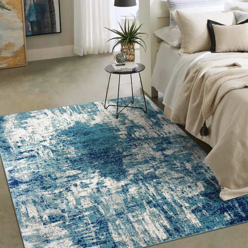 Tapis à motif abstrait moderne Collection Luxe Weavers Victoria, Tapis de couloir 2 pi x 7 pi