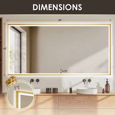 Miroir de salle de bain / meuble-lavabo Apollo