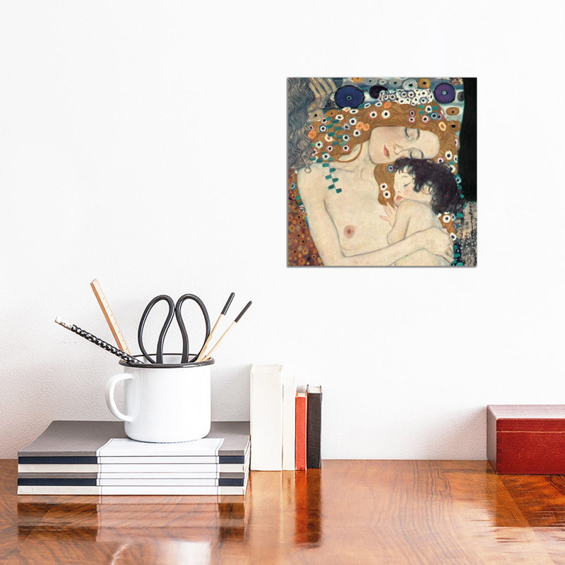 Le Tre Età Della Donna by Gustav Klimt - 1 Piece Wrapped Canvas Painting, 30.48 cm H x 30.48 cm W